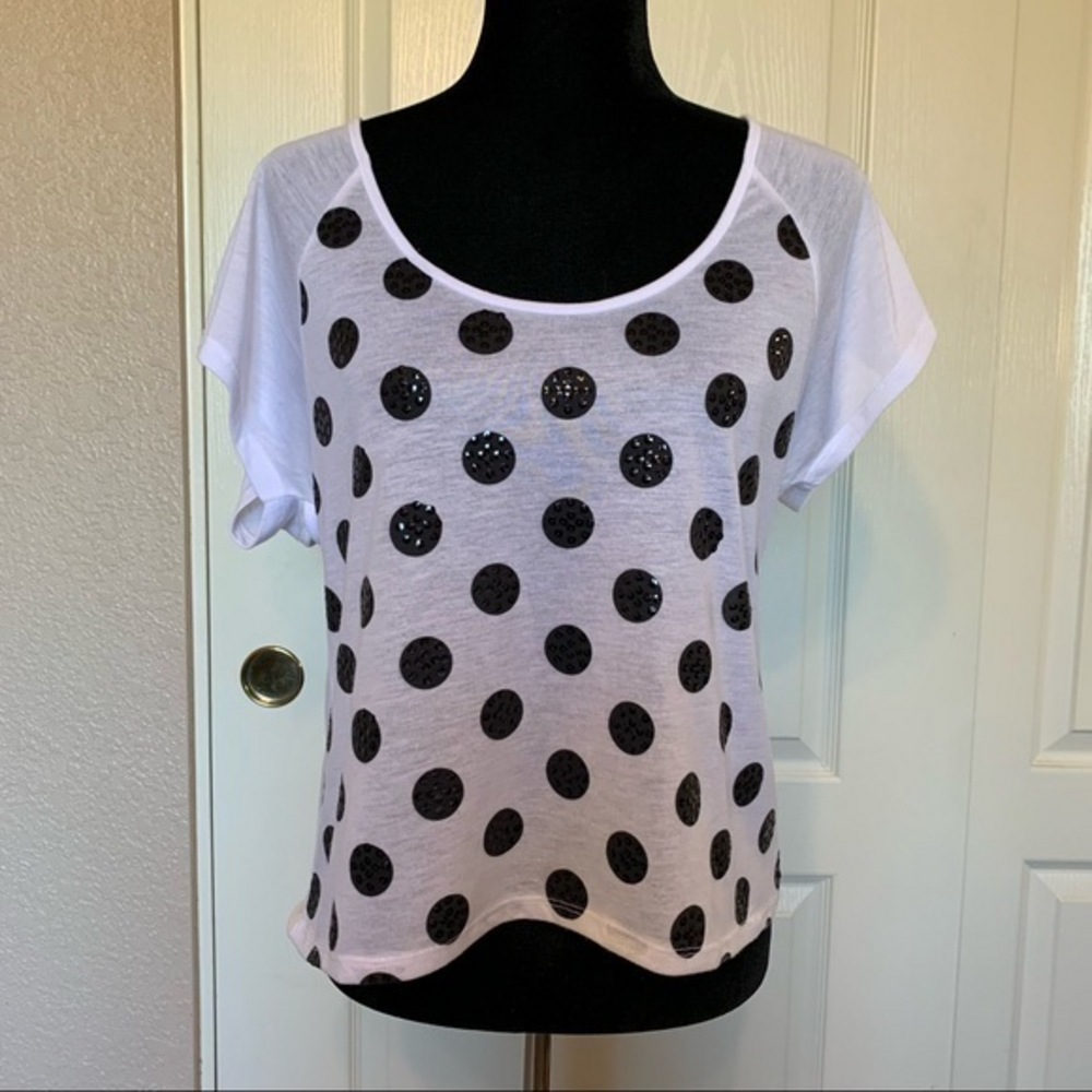 Jenni by Jennifer Moore White and Black Lounge Shirt Size‎ XL